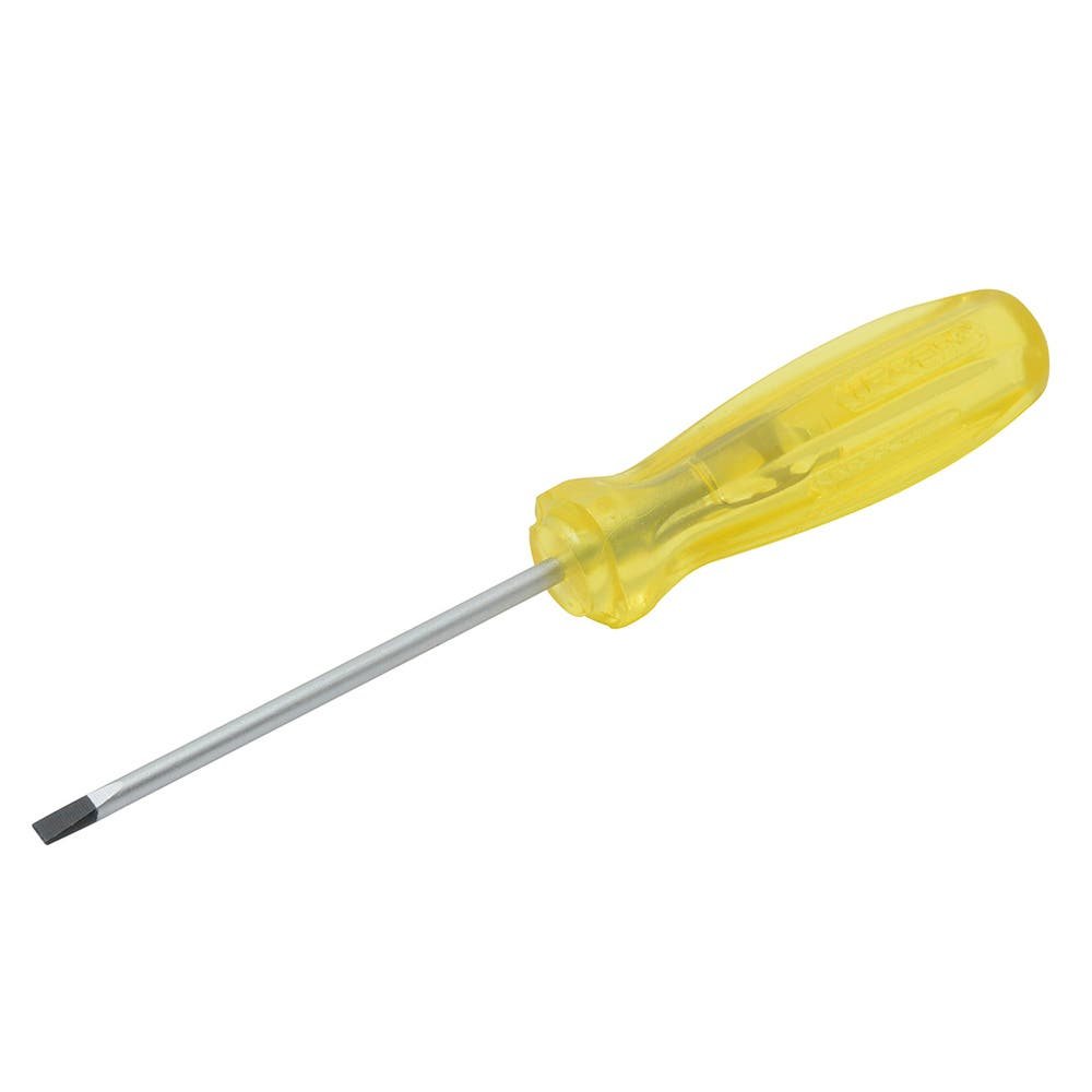 Destornillador con mango ámbar, punta cabinet barra redonda 1/4" x 12" Urrea 9642